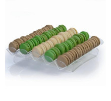 Подставка для \"Macarons\" 31,5х32,5см h6,5см, 5 полос, пластик, прозрачная AG05801